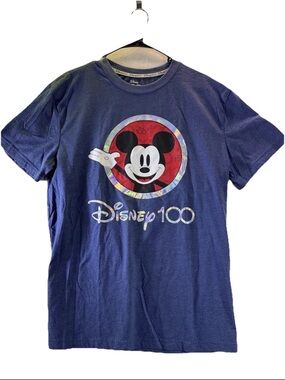Disney Navy Mickey Mouse 100 Celebratory Graphic Tee